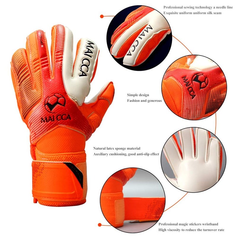 Haploon Soccer Goalie Gloves Adult & Youth Goalie Gloves Size 5 Soccer Goalkeeper Gloves with Finger Protector Goalkeeper Gloves Breathable Soccer Gloves - Image 3